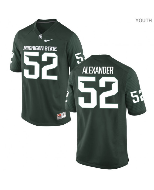 Youth Michigan State Spartans #52 Dillon Alexander NCAA Nike Authentic Green College Stitched Football Jersey GQ41C81SG